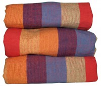 Babyhængekøje i varme farverige striber lavet af ren bomuld