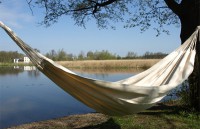 Familiehængekøje i kraftig bomuldsstof, der kan rumme op til 3 voksne.