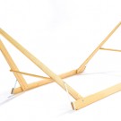 Hængekøjestativ af aske er foldbare og egnede til små hængekøjer.